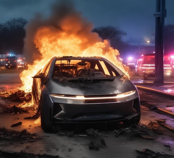 新能源车被撞后起火致乘客死亡，事故细节及责任引社会关注